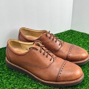 Samuel Hubbard Market Cap Oxford Whiskey Leather Mens Shoes‎ M2140-065 Size 12 W